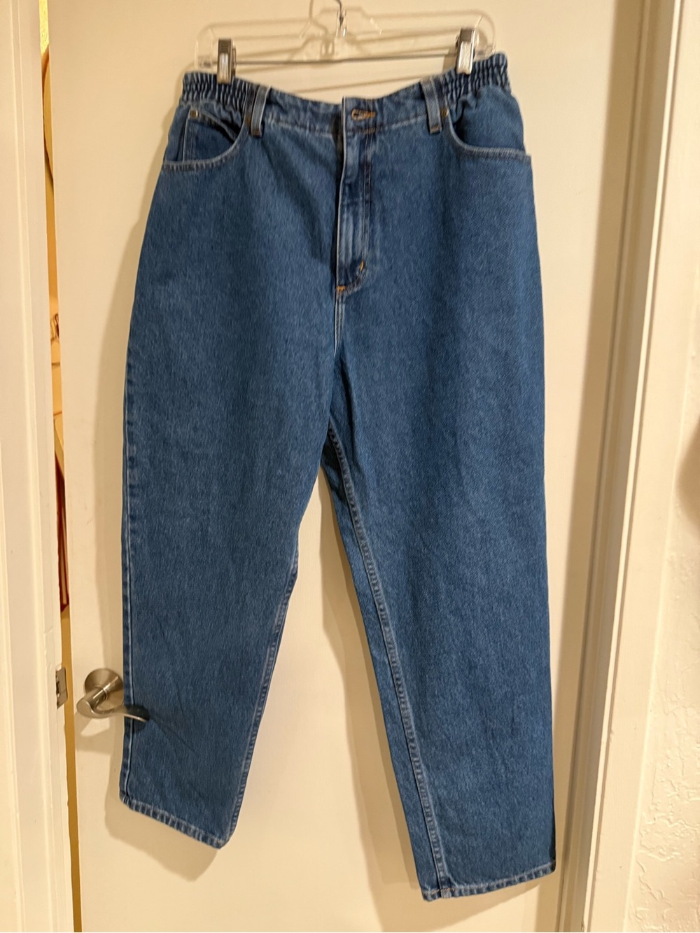 LL Bean Women’s Original Fit Relaxed Jeans Size 16 Petite Blue VGUC Comfortable